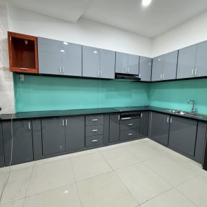 Tủ bếp nhôm kính