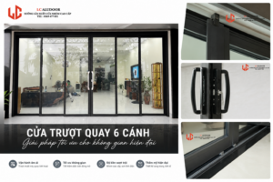 cửa trượt quay 6 cánh
